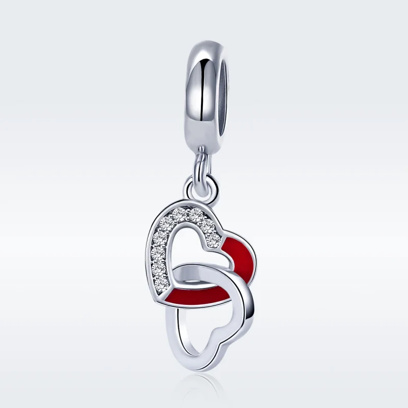(afbeelding voor) Pandora Style Hart tot hart Hangende Bedel - SCC735 - Bekijken 3