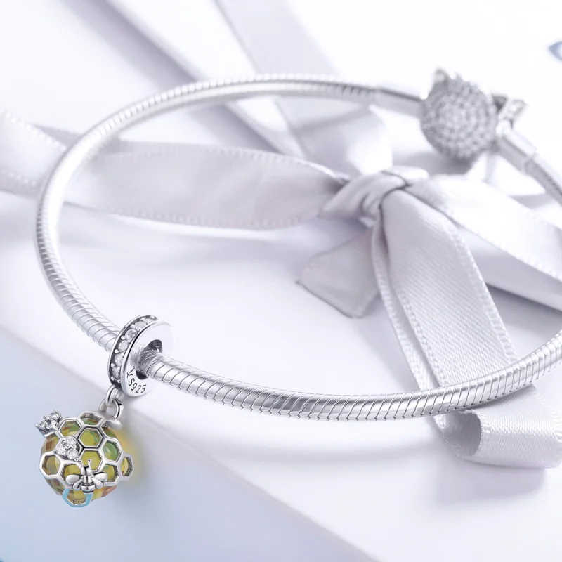 (afbeelding voor) Pandora Style Honingraat Hangende Bedel - SCC879 - Bekijken 3