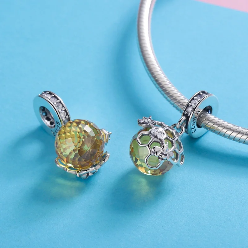 (afbeelding voor) Pandora Style Honingraat Hangende Bedel - SCC879 - Bekijken 4