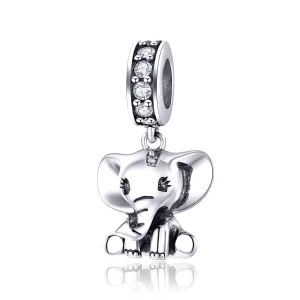 (afbeelding voor) Pandora Style Kleine Olifant Hangende Bedel - SCC1338
