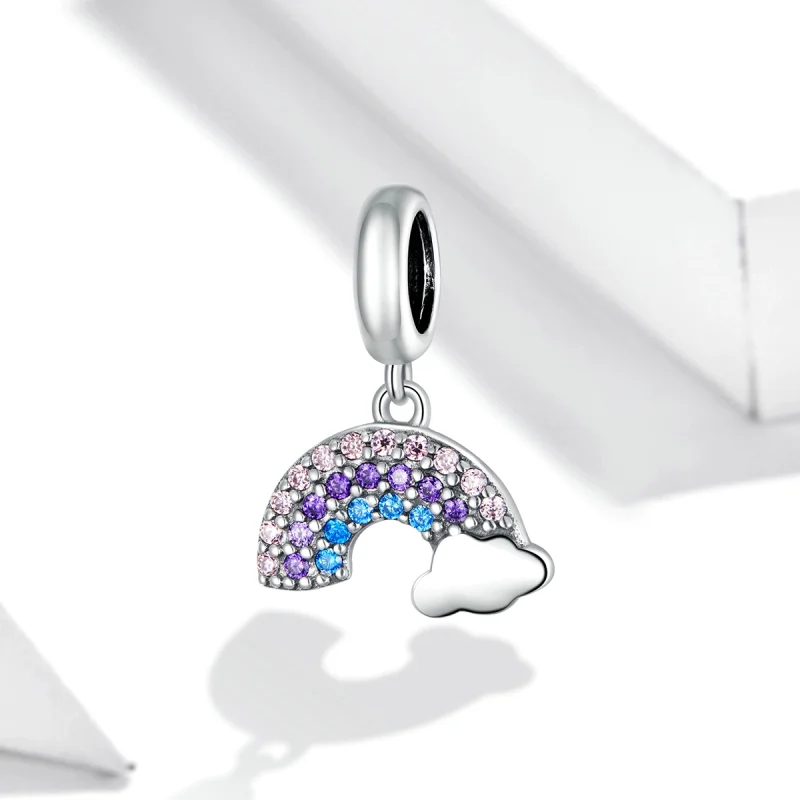 (afbeelding voor) Pandora Style Kleurrijke regenboog Hangende Bedel - SCC1625 - Bekijken 2