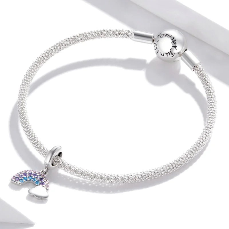 (afbeelding voor) Pandora Style Kleurrijke regenboog Hangende Bedel - SCC1625 - Bekijken 3