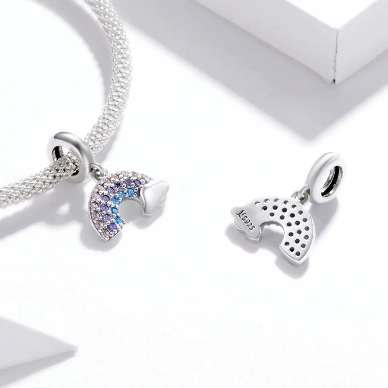 (afbeelding voor) Pandora Style Kleurrijke regenboog Hangende Bedel - SCC1625 - Bekijken 4