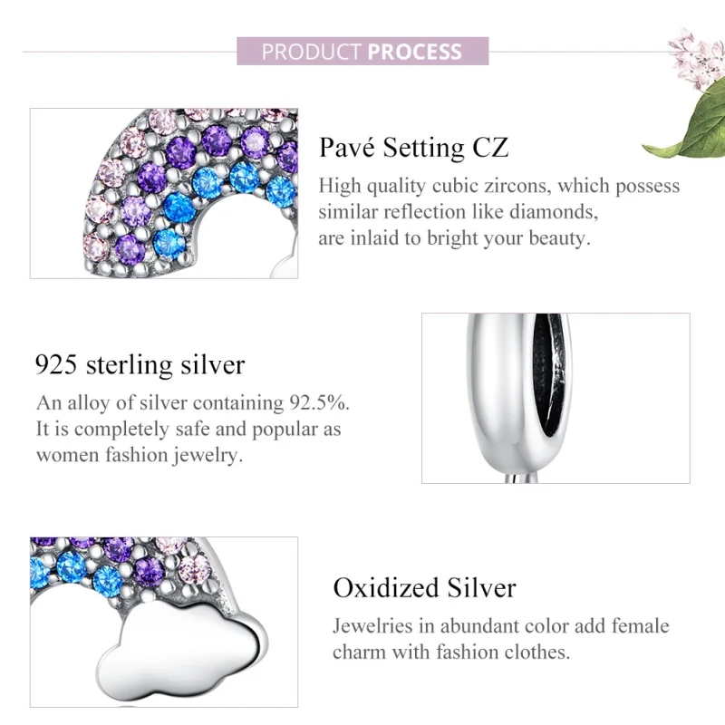 (afbeelding voor) Pandora Style Kleurrijke regenboog Hangende Bedel - SCC1625 - Bekijken 8