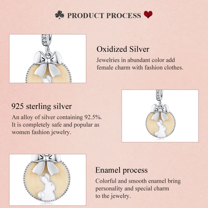 (afbeelding voor) Pandora Style Konijn Hangende Bedel - SCC1439 - Bekijken 8