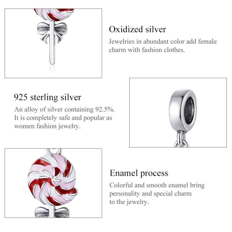 (afbeelding voor) Pandora Style Lolly Hangende Bedel - SCC1491 - Bekijken 7