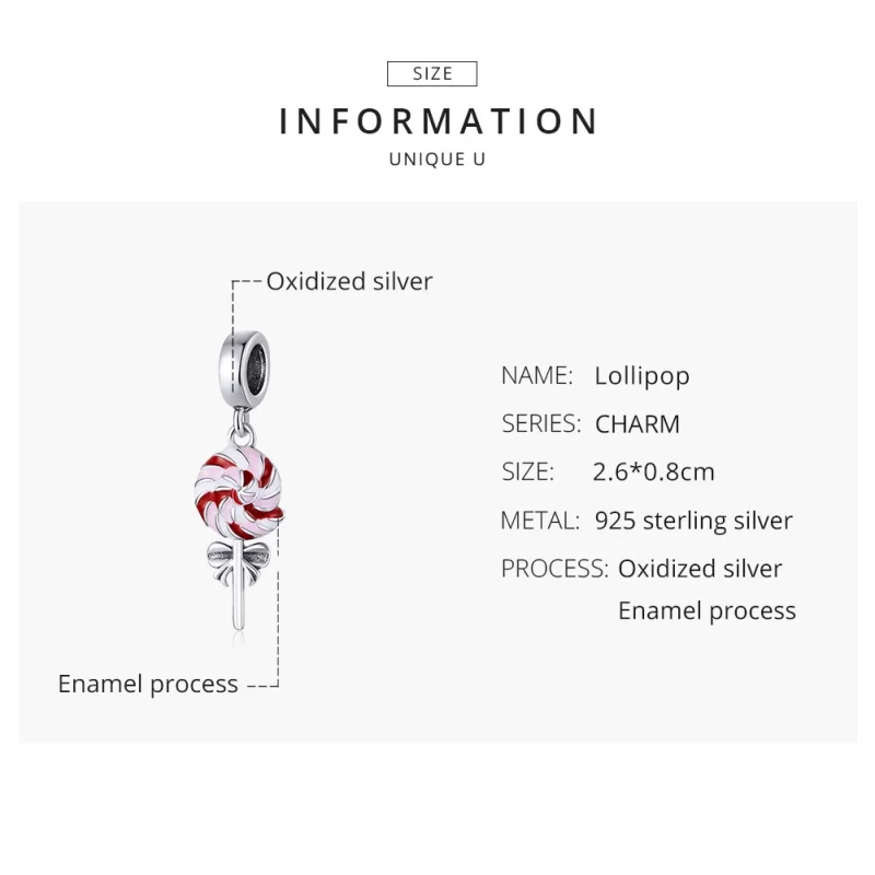 (afbeelding voor) Pandora Style Lolly Hangende Bedel - SCC1491 - Bekijken 8