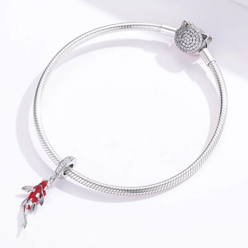 (afbeelding voor) Pandora Style Lucky Koi Hangende Bedel - BSC085 - Bekijken 3