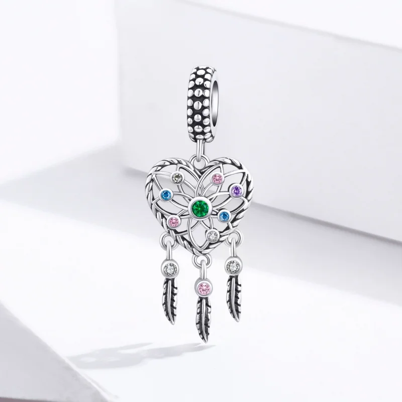 (afbeelding voor) Pandora Style Opengewerkte stamboom hart Hangende Bedel - SCC1445 - Bekijken 2