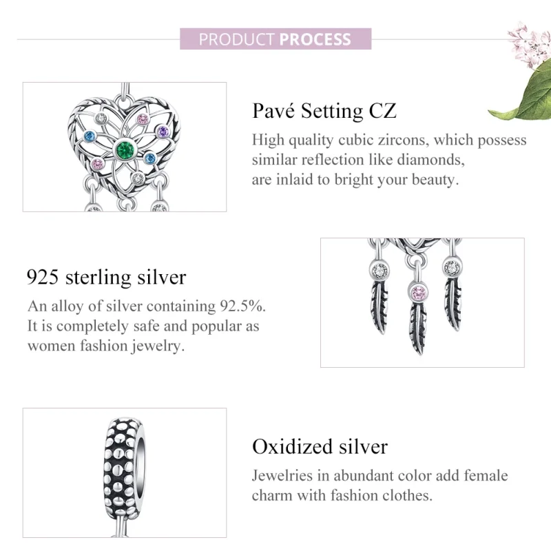 (afbeelding voor) Pandora Style Opengewerkte stamboom hart Hangende Bedel - SCC1445 - Bekijken 8