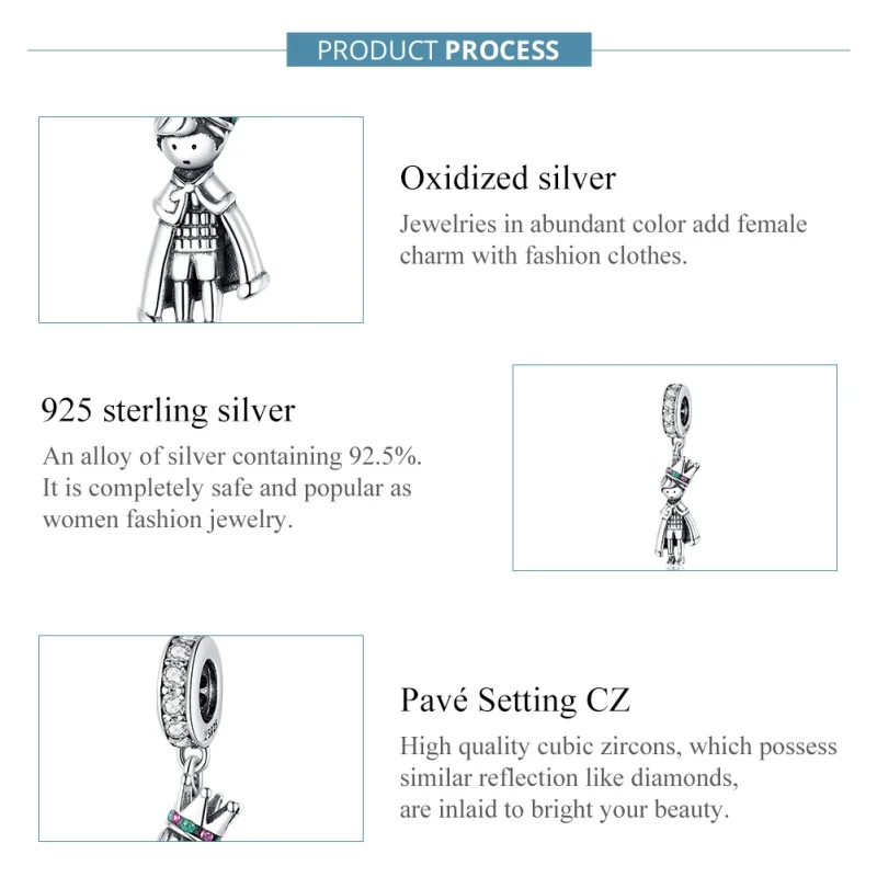 (afbeelding voor) Pandora Style Prins van de zee Hangende Bedel - SCC1584 - Bekijken 7