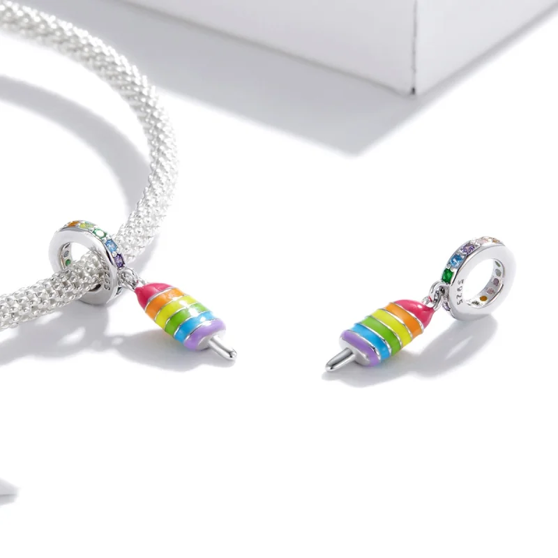 (afbeelding voor) Pandora Style Regenboogijs Hangende Bedel - BSC351 - Bekijken 3