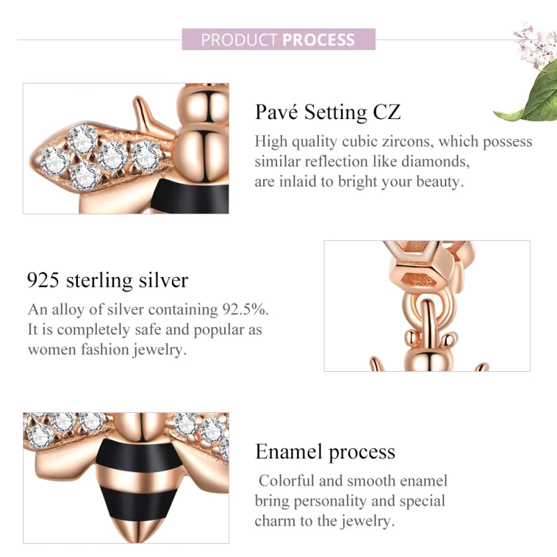 (afbeelding voor) Pandora Style Rose Kleine bij Hangende Bedel - BSC370 - Bekijken 8