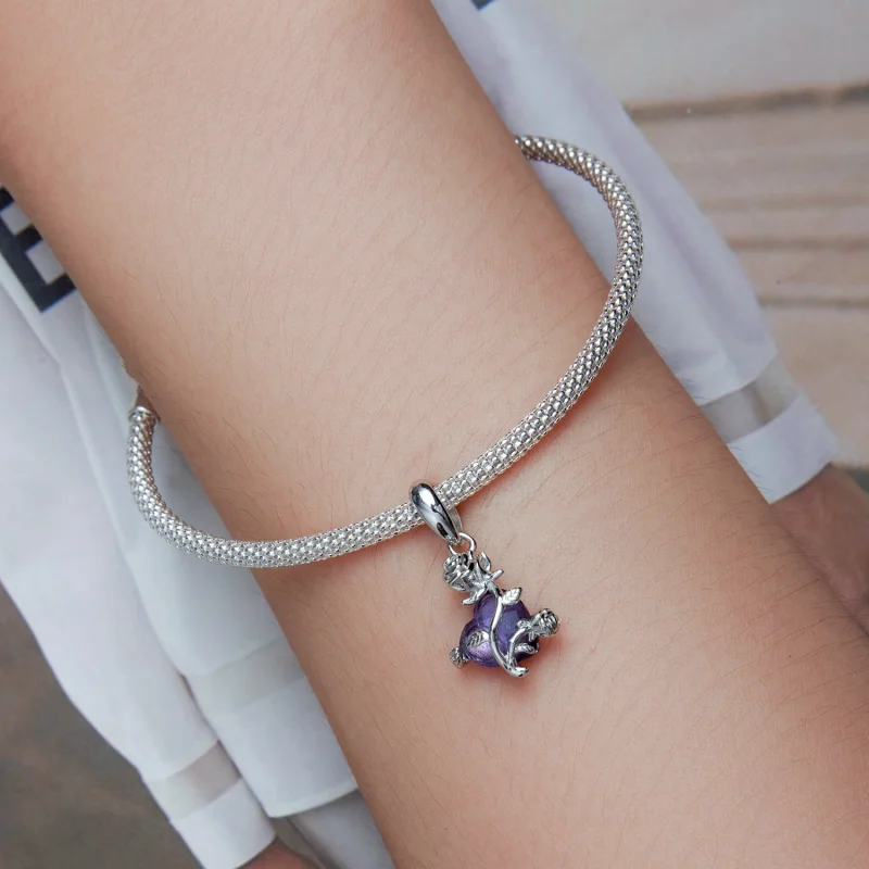 (afbeelding voor) Pandora Style Rozenhart Hangende Bedel - BSC661 - Bekijken 5