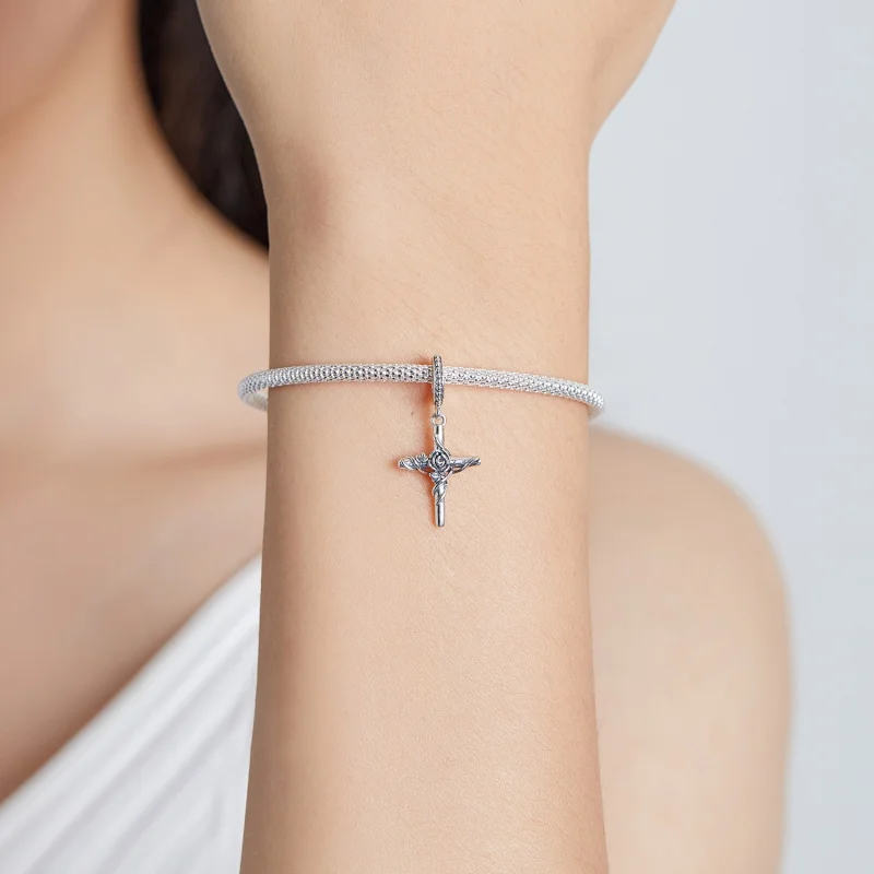 (afbeelding voor) Pandora Style Rozenkruis Hangende Bedel - BSC526 - Bekijken 5