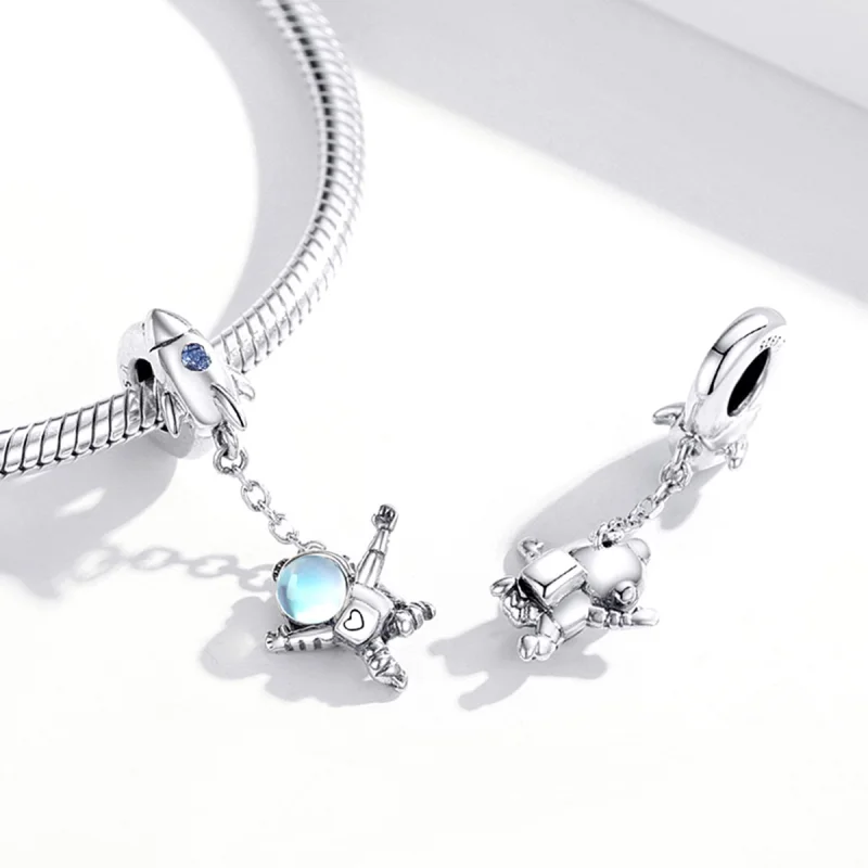 (afbeelding voor) Pandora Style Ruimteschip en astronaut Hangende Bedel - SCC1695 - Bekijken 4