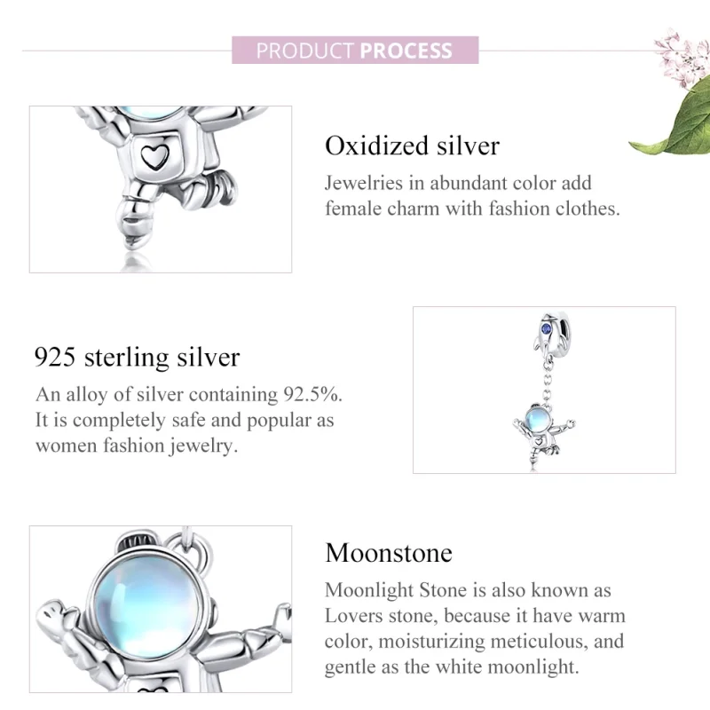 (afbeelding voor) Pandora Style Ruimteschip en astronaut Hangende Bedel - SCC1695 - Bekijken 8