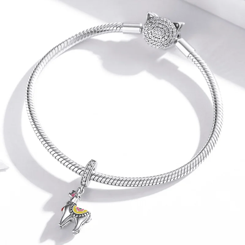 (afbeelding voor) Pandora Style Schattige alpaca Hangende Bedel - SCC1737 - Bekijken 3