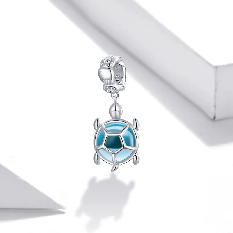 (afbeelding voor) Pandora Style Schildpad van blauw Muranoglas Hangende Bedel - SCC1804 - Bekijken 2