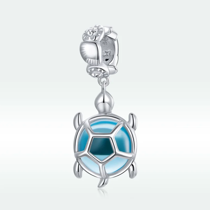 (afbeelding voor) Pandora Style Schildpad van blauw Muranoglas Hangende Bedel - SCC1804 - Bekijken 5