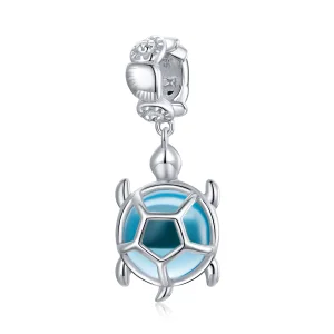 (afbeelding voor) Pandora Style Schildpad van blauw Muranoglas Hangende Bedel - SCC1804