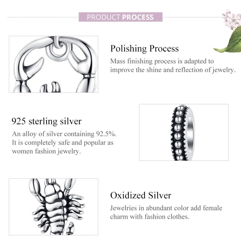 (afbeelding voor) Pandora Style Schorpioen Hangende Bedel - SCC1329 - Bekijken 8