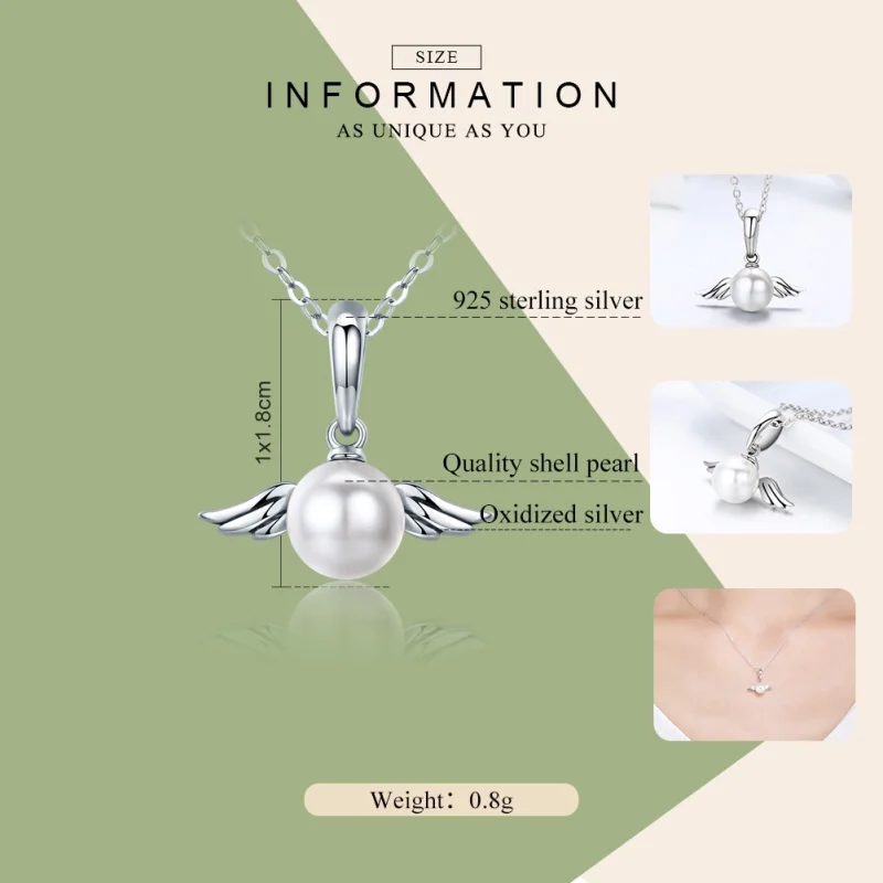 (afbeelding voor) Pandora Style Shell Angel Wings Hangende Bedel - SCC381 - Bekijken 7