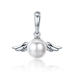Pandora Style Shell Angel Wings Hangende Bedel - SCC381 (afbeelding voor) Pandora Style Shell Angel Wings Hangende Bedel - SCC381