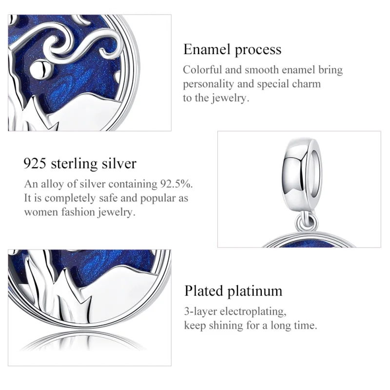 (afbeelding voor) Pandora Style Sterrenhemel Hangende Bedel - SCC1389 - Bekijken 5