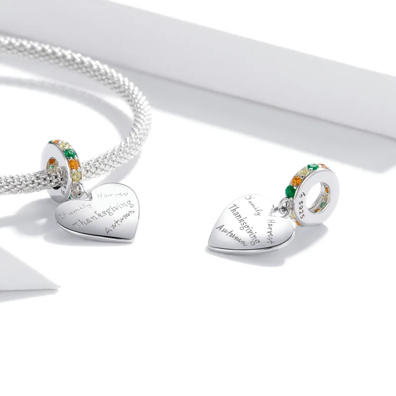 (afbeelding voor) Pandora Style Thanksgiving Liefde Hangende Bedel - BSC344 - Bekijken 4