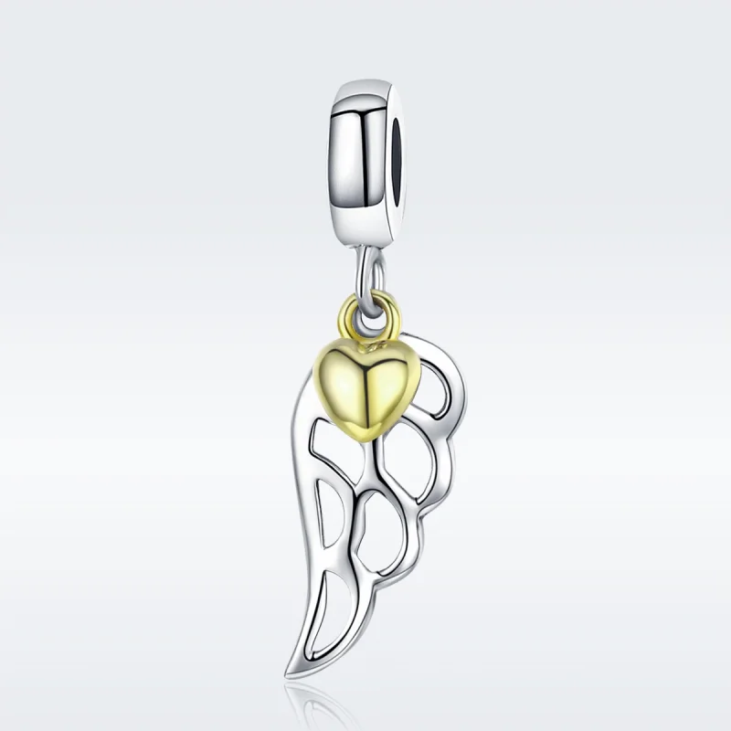 (afbeelding voor) Pandora Style Tweekleurige Elfenvleugels Hangende Bedel - SCC838 - Bekijken 3