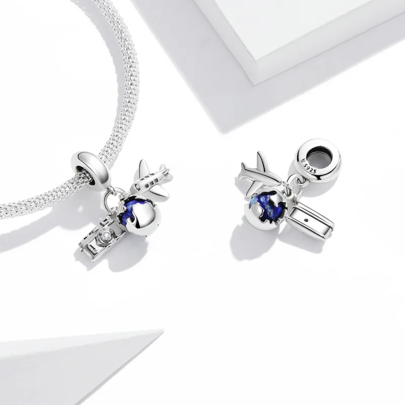 (afbeelding voor) Pandora Style Wereld Reizen - Mini Camera Hangende Bedel - SCC2027 - Bekijken 4