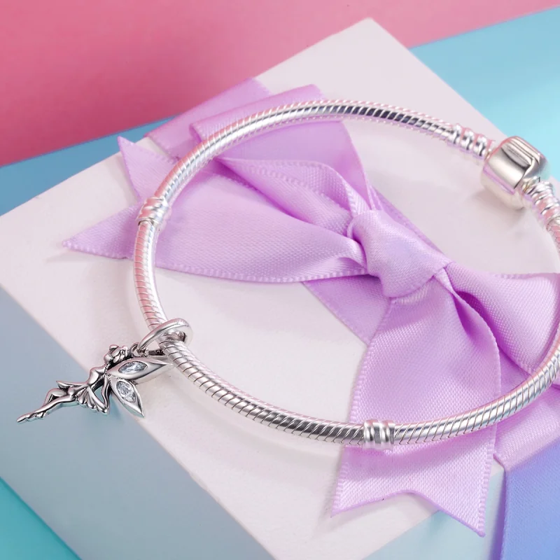 (afbeelding voor) Pandora Style Witte Bloemenfee Hangende Bedel - SCC359 - Bekijken 5