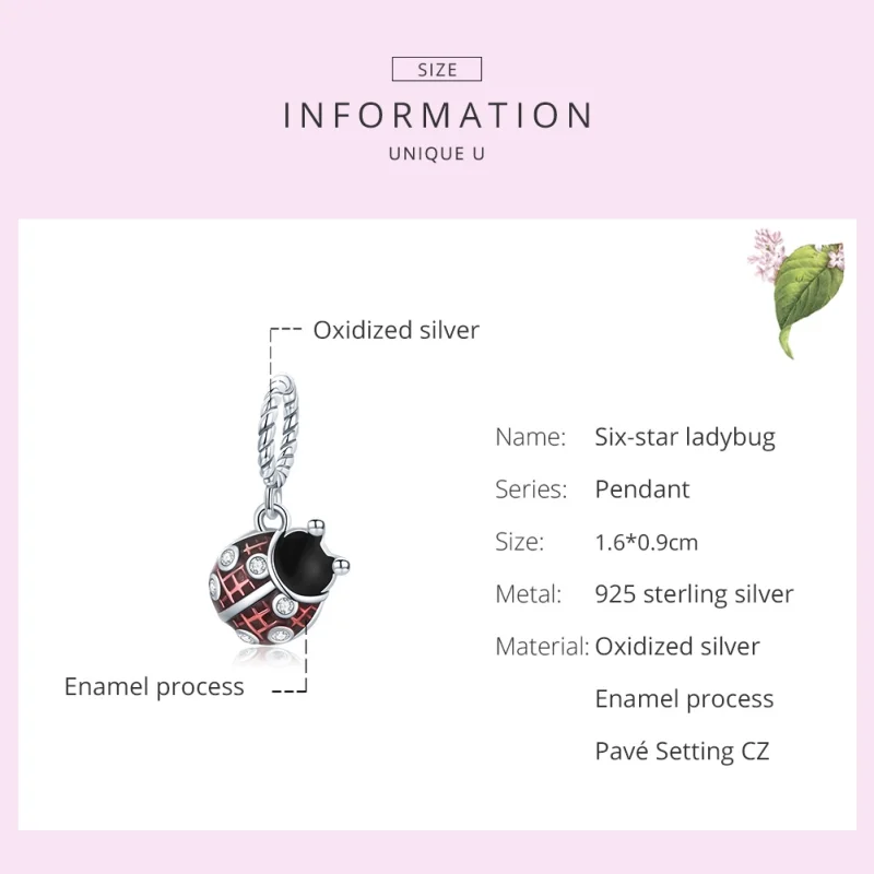 (afbeelding voor) Pandora Style Zessterren lieveheersbeestje Hangende Bedel - SCC1874 - Bekijken 6