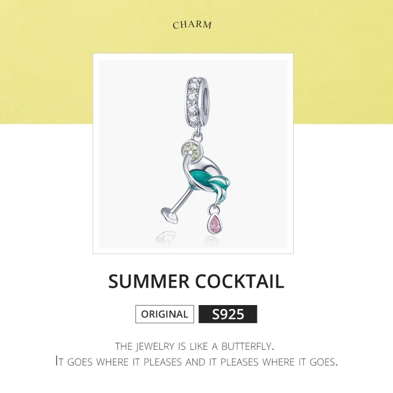 (afbeelding voor) Pandora Style Zomercocktail Hangende Bedel - BSC262 - Bekijken 6