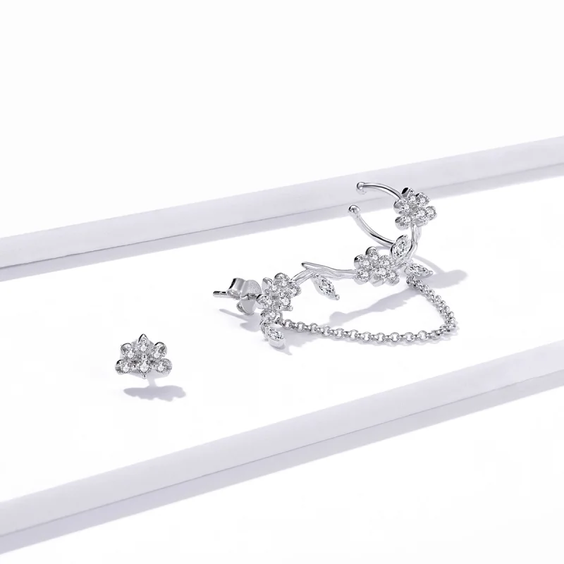 (afbeelding voor) Pandora Style Bloesems op Moshang Oorclip - BSE476 - Bekijken 2