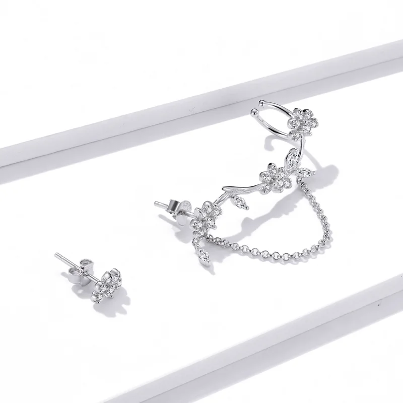 (afbeelding voor) Pandora Style Bloesems op Moshang Oorclip - BSE476 - Bekijken 4