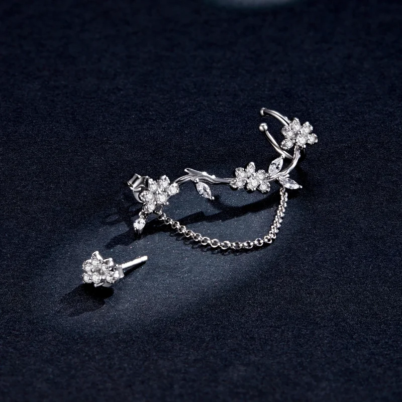 (afbeelding voor) Pandora Style Bloesems op Moshang Oorclip - BSE476 - Bekijken 5