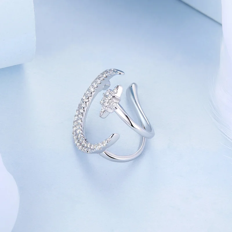 (afbeelding voor) Pandora Style Maan en sterren Oorclip - BSE701 - Bekijken 4