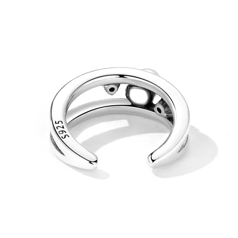 (afbeelding voor) Pandora Style Prachtige Shell Pearl Double Layer Oorclip - SCE1431 - Bekijken 4