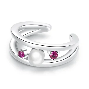 Pandora Style Prachtige Shell Pearl Double Layer Oorclip - SCE1431 (afbeelding voor) Pandora Style Prachtige Shell Pearl Double Layer Oorclip - SCE1431