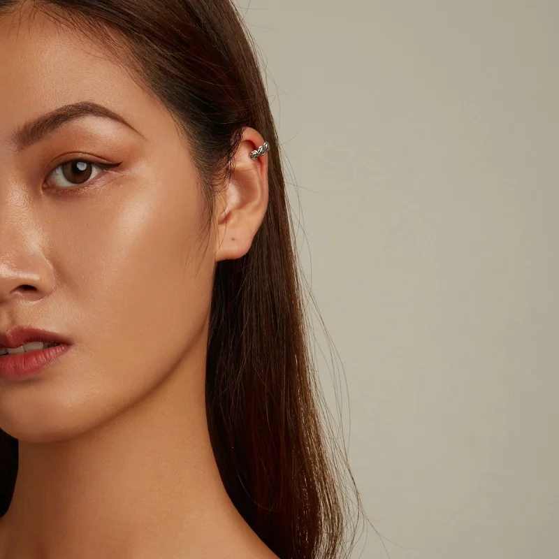 (afbeelding voor) Pandora Style Retro Roos Oorclip - BSE582 - Bekijken 6