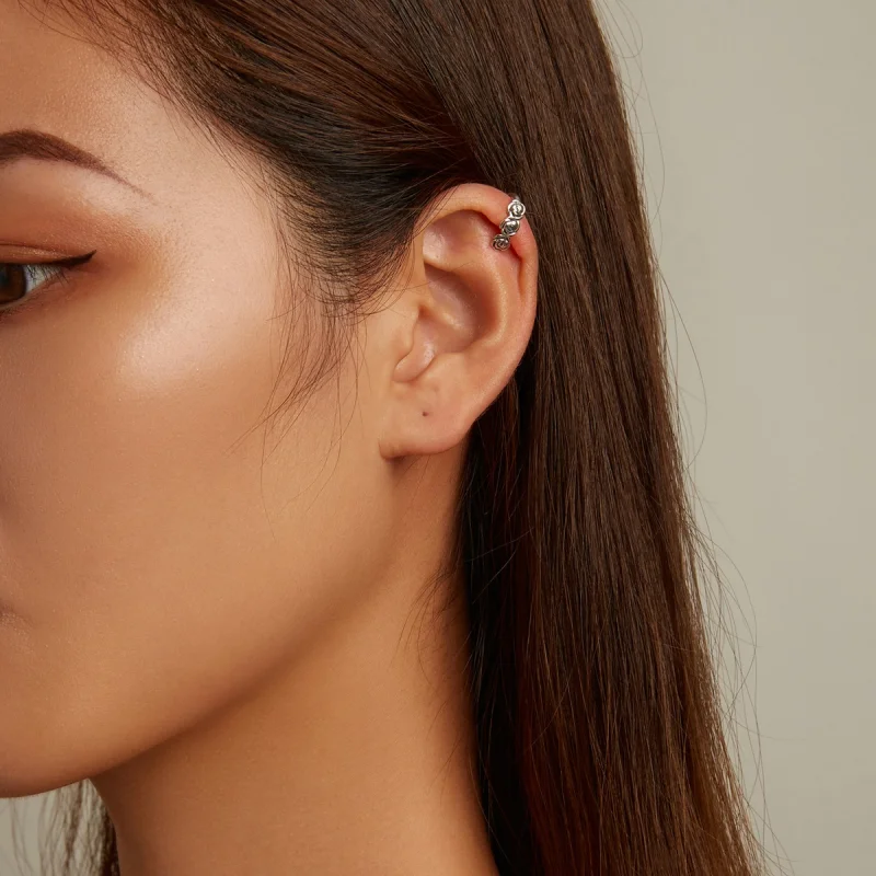 (afbeelding voor) Pandora Style Retro Roos Oorclip - BSE582 - Bekijken 7