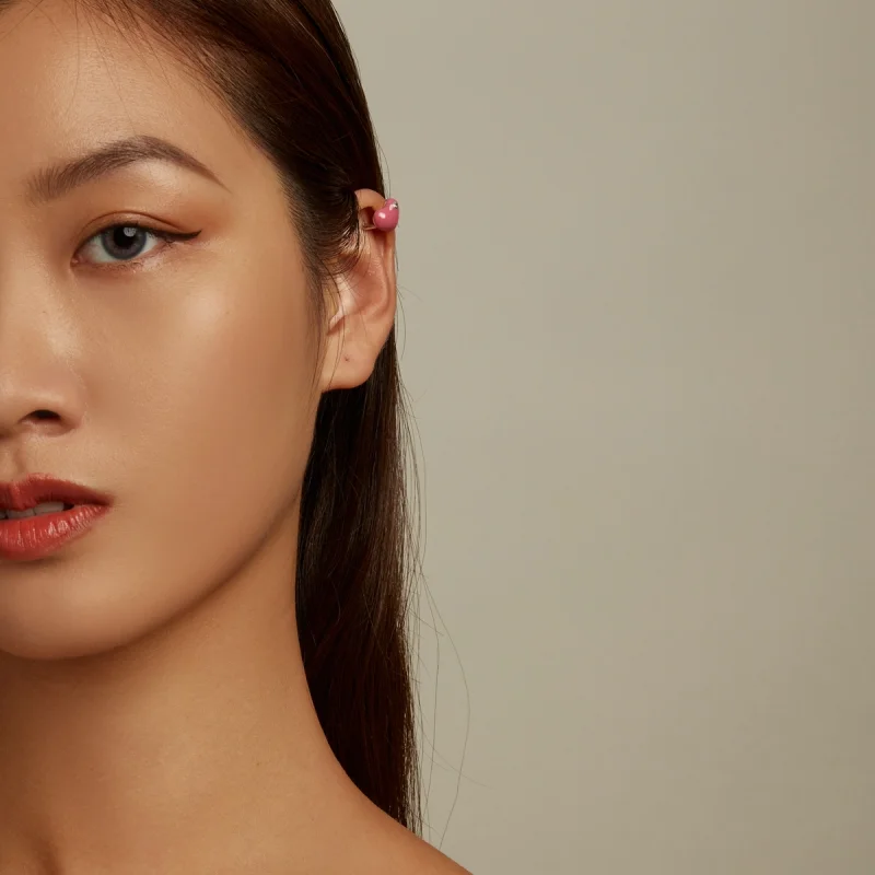 (afbeelding voor) Pandora Style Rose Rood Hart Oorclip - SCE1362 - Bekijken 5