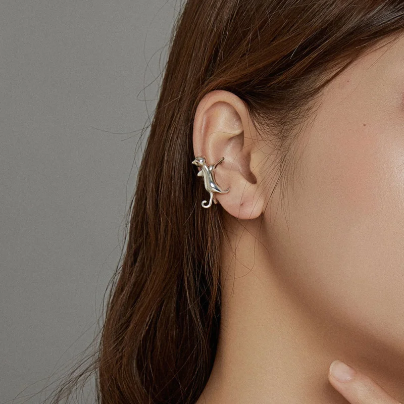 (afbeelding voor) Pandora Style Schattig Kitten Oorclip - SCE967 - Bekijken 6