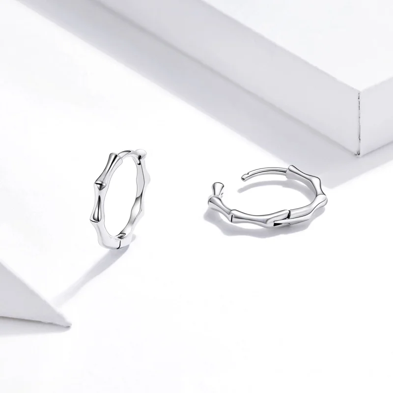 (afbeelding voor) Pandora Style Bamboe Oorringen - SCE988 - Bekijken 4