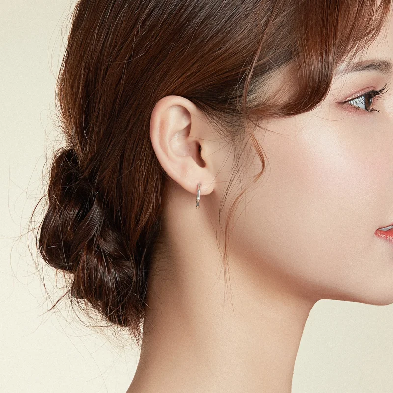 (afbeelding voor) Pandora Style Bamboe Oorringen - SCE988 - Bekijken 6