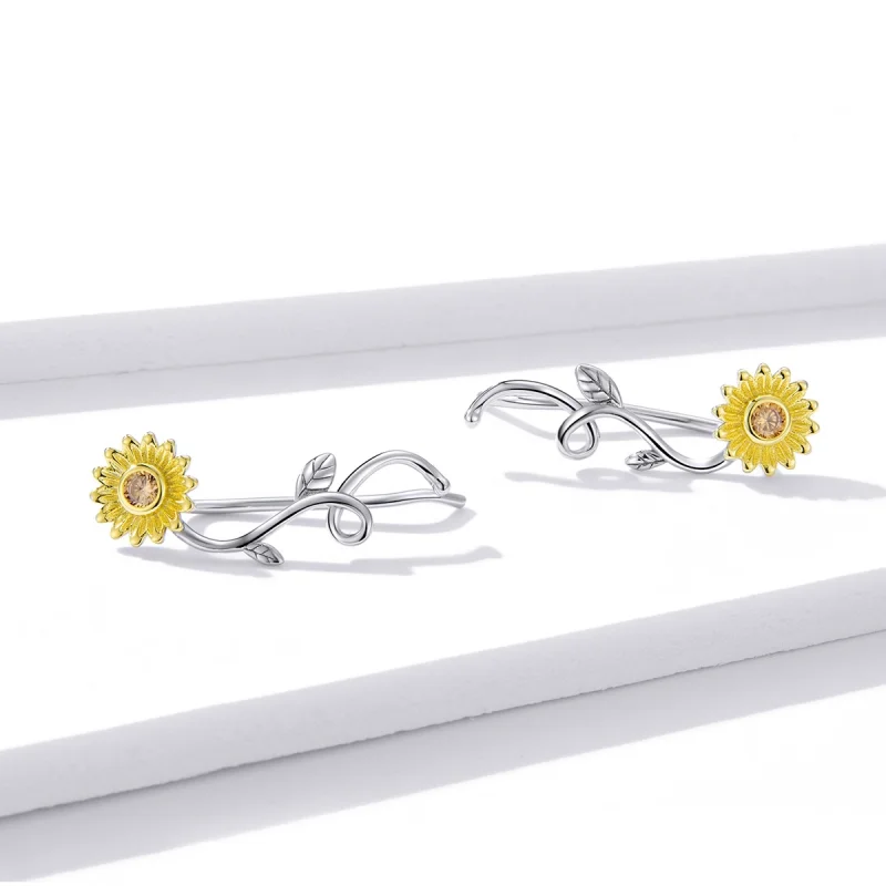 (afbeelding voor) Pandora Style Bicolor verse madeliefjes Oorknopjes - BSE394 - Bekijken 2