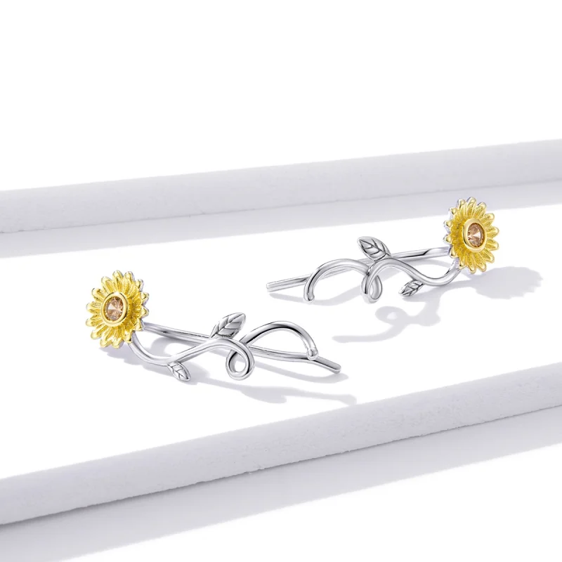 (afbeelding voor) Pandora Style Bicolor verse madeliefjes Oorknopjes - BSE394 - Bekijken 4