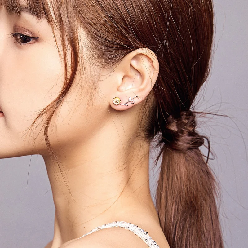 (afbeelding voor) Pandora Style Bicolor verse madeliefjes Oorknopjes - BSE394 - Bekijken 6